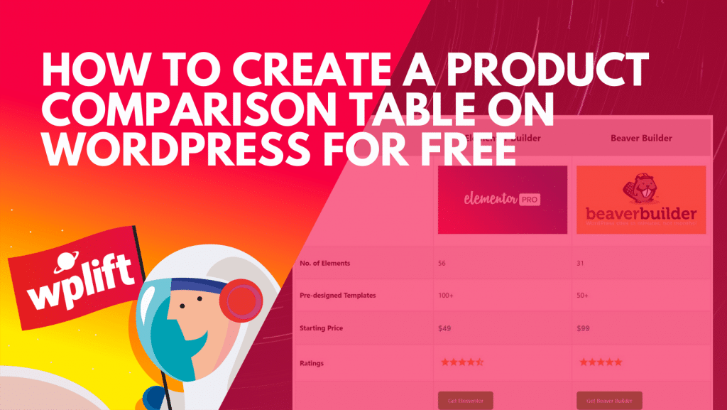 How to Create a Product Comparison Table on WordPress for Free