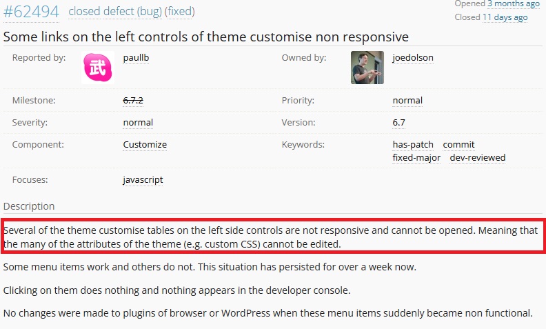 WP UPDATE