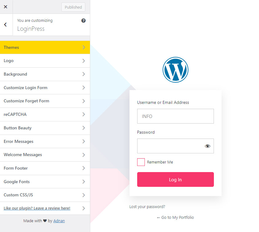 Customize the WordPress Login Page