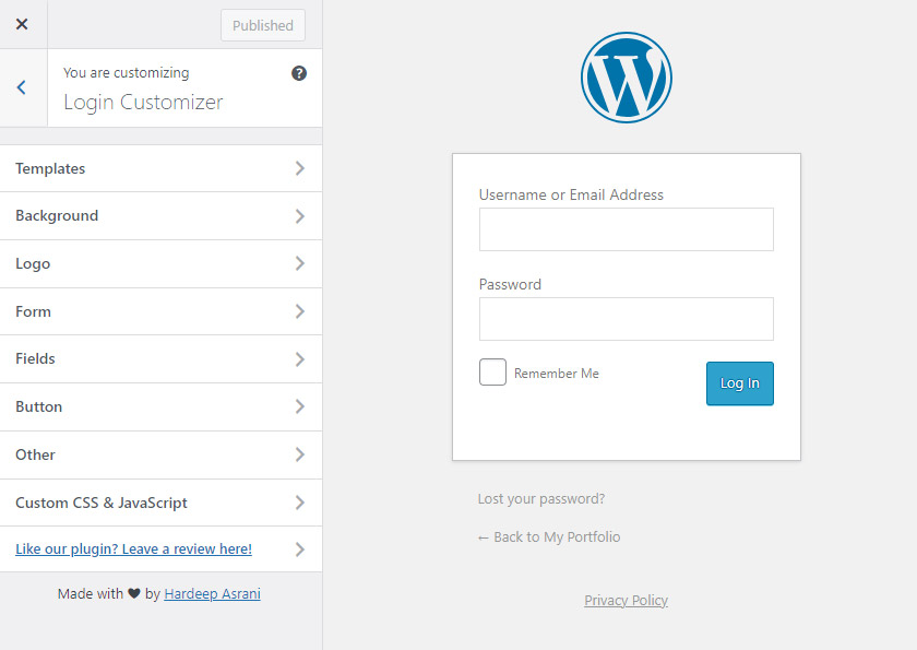 Customize the WordPress Login Page